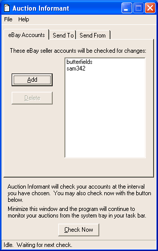 Auction Informant Screenshot